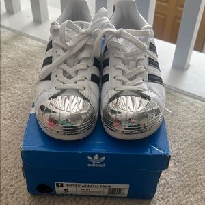 Adidas Women Superstar Sneakers - White and Silver